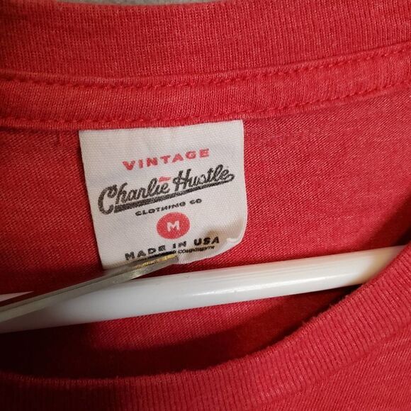 Charlie Hustle Shirt Mens Medium Red Kansas City Hope Gala Short Sleeve - Picture 2 of 8